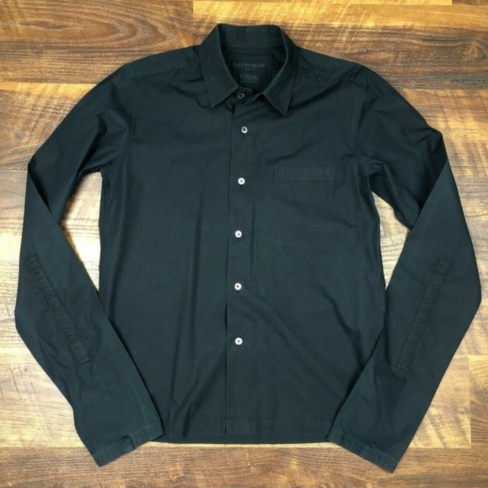 Mastermind Japan Black Casual Button Down Shirt
